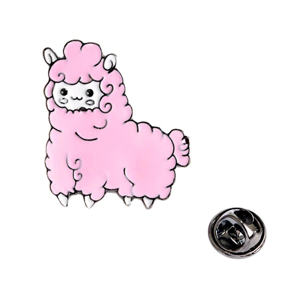 Pink Alpaca Alpacasso Enamel Pin (BUNDLE AND SAVE!!!) - Picture 2 of 6